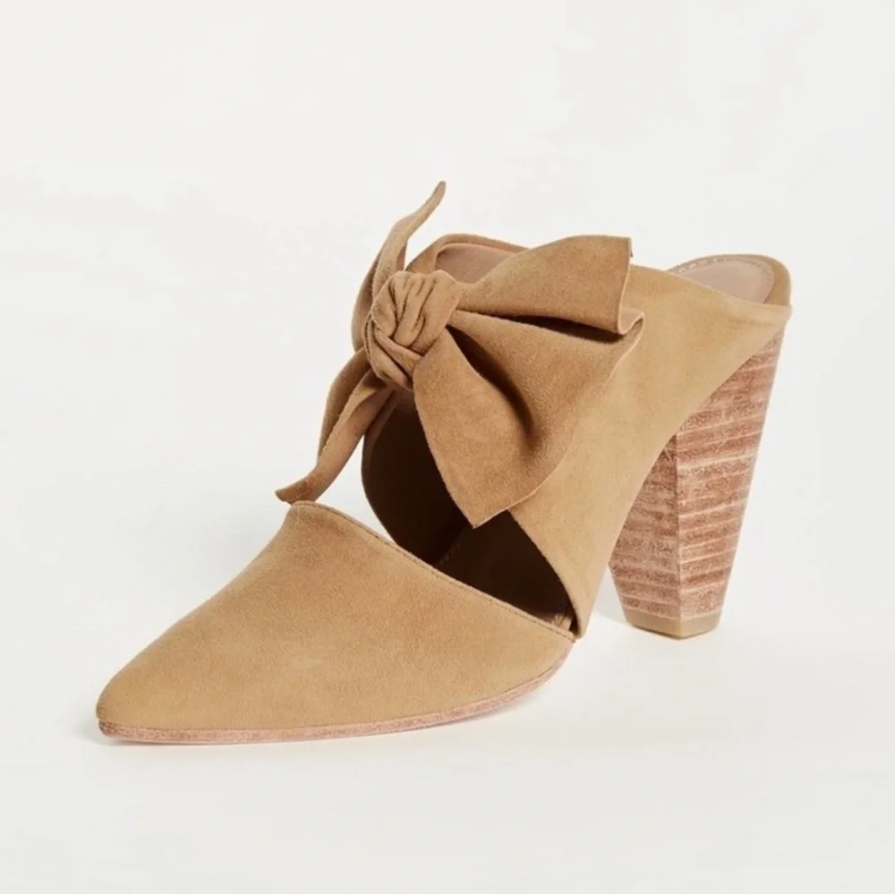 Ulla Johnson Suede Bow Heels